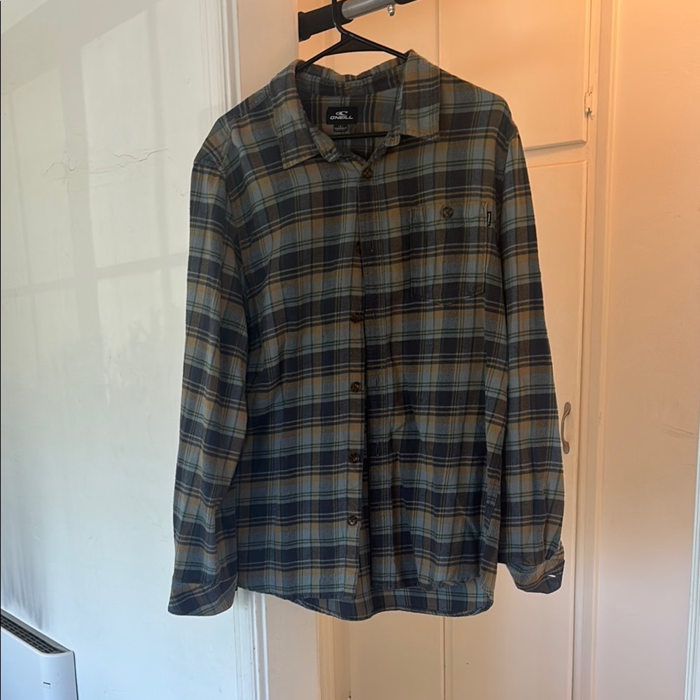 Men's Plaid Button-Up Jacket